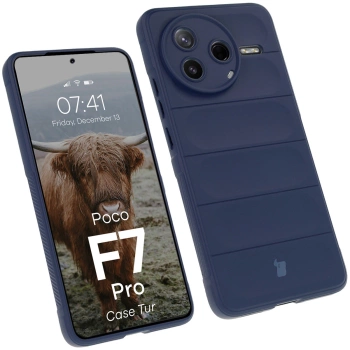 Pancerne etui Bizon Case Tur do Xiaomi Poco F7 Pro, granatowe