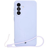 Silikonowe etui z pierścieniem magnetycznym Bizon Case Silicone Magnetic Sq do Galaxy A36 5G, jasnofioletowe