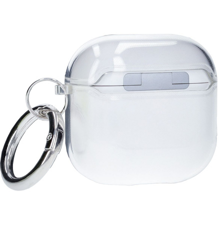 Elastyczne etui z karabińczykiem Bizon Case Headphone Clear do AirPods 4 przeźroczyste