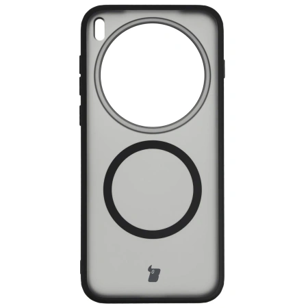 Etui z pierścieniem magnetycznym Bizon Case MatteO do Vivo X300 Pro, przydymione-czarne