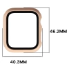 Etui ze szkłem do zegarka Bizon Case+Glass Watch do Apple Watch SE 3 / SE 2 / SE / 6 / 5 / 4 (44 mm), matowe różowe