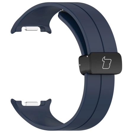 Silikonowy pasek Bizon Strap Watch Silicone L do Galaxy Watch 8 40 mm / 44 mm / 8 Classic 46 mm, granatowy
