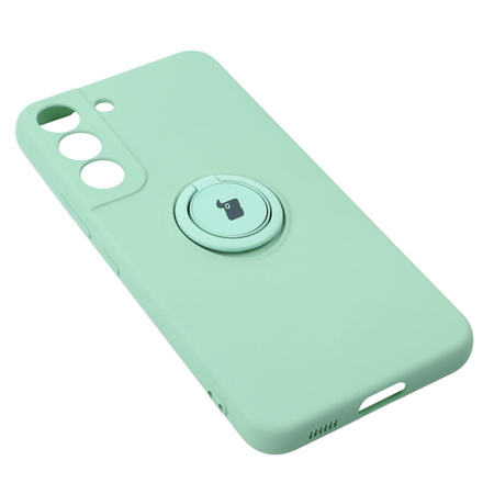 Etui Bizon Case Silicone Ring do Galaxy S22, turkusowe