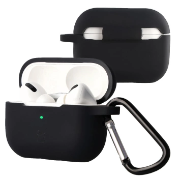 Silikonowe etui z karabińczykiem Bizon Case Headphone Silicone do AirPods Pro 2, czarne