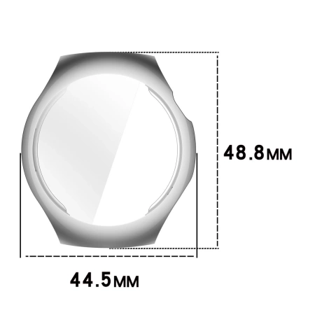 Etui z osłoną ekranu Bizon Case Watch Felipe do Huawei Watch 5 42mm, srebrne