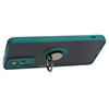 Etui z uchwytem na palec Bizon Case Hybrid Ring do Xiaomi Redmi Note 12S, przydymione z ciemnozieloną ramką