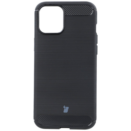 Etui Bizon Case Carbon TPU do iPhone 12 Pro Max, czarne