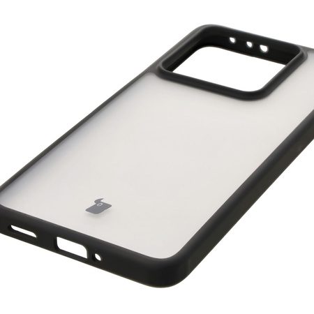 Etui Bizon Case Angelo do Xiaomi 14T, półprzezroczyste z czarną ramką