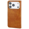 Etui z klapką Bizon Case Pocket do iPhone 17 Pro, brązowe
