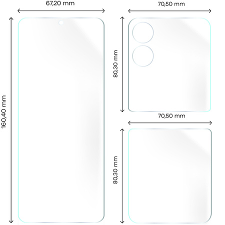 Folia hydrożelowa na tył i przód Bizon Glass Hydrogel Set do Xiaomi Mix Flip