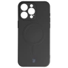 Etui silikonowe z pierścieniem magnetycznym Bizon Case Silicone Magnetic do iPhone 15 Pro Max, czarne
