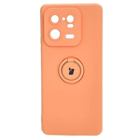 Etui Bizon Case Silicone Ring Sq do Xiaomi 13 Pro, pomarańczowe