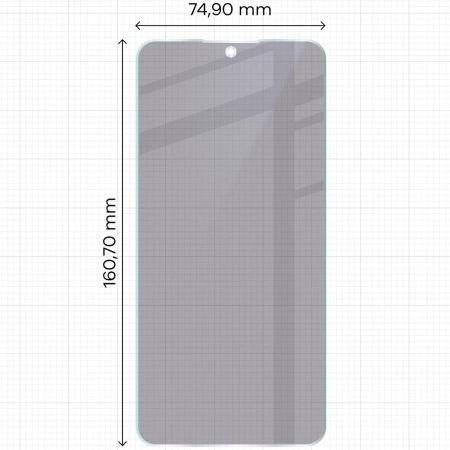 Prywatyzujące szkło hybrydowe Bizon Glass Mule Shadow do Nothing Phone (3a) Lite, matowe