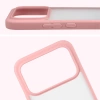 Etui Bizon Case Angelo do Xiaomi POCO F8 Ultra, półprzezroczyste z jasnoróżową ramką