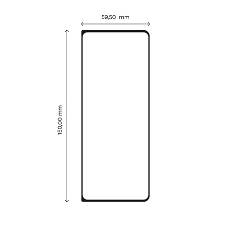 Szkło hartowane Bizon Glass Edge do Galaxy Z Fold4, czarne
