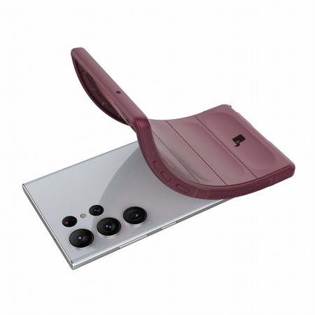 Pancerne etui Bizon Case Tur do Galaxy S23 Ultra, burgundowe
