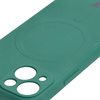 Etui Bizon Case Silicone MagSafe Sq do Apple iPhone 13 Mini, ciemnozielone