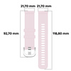 Pasek silikonowy do smartwatcha, Bizon Strap Watch Silicone Pro T, Quick Release 22 mm, pudrowy róż
