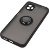 Etui z uchwytem na palec Bizon Case Hybrid Ring do Galaxy Xcover6 Pro, przydymione z czarną ramką