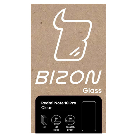 Szkło hartowane Bizon Glass Clear - 3 szt. + obiektyw, Redmi Note 10 Pro