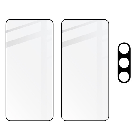 2x Szkło + szybka na aparat Bizon Edge 2 Pack do Galaxy S23 Plus