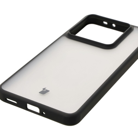Etui Bizon Case Angelo do Xiaomi 14T Pro, półprzezroczyste z czarną ramką