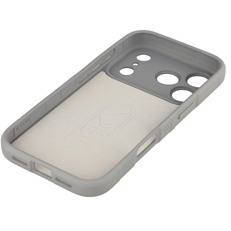 Pancerne etui Bizon Case Tur do iPhone 17 Pro, jasnoszare