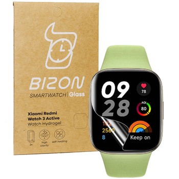 Folia hydrożelowa na ekran Bizon Glass Watch Hydrogel Duo do Redmi Watch 3 Active, 2 sztuki (zegarek)