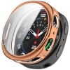 Etui z osłoną ekranu Bizon Case Watch Felipe do Galaxy Watch 8 44 mm, różowozłote