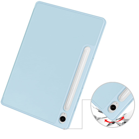Etui Bizon Case Tab Lizard do Galaxy Tab S10 Lite / S10 FE / S9 / S9 FE, błękitne