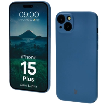 Etui Bizon Case Łupka do iPhone 15 Plus, niebieskie