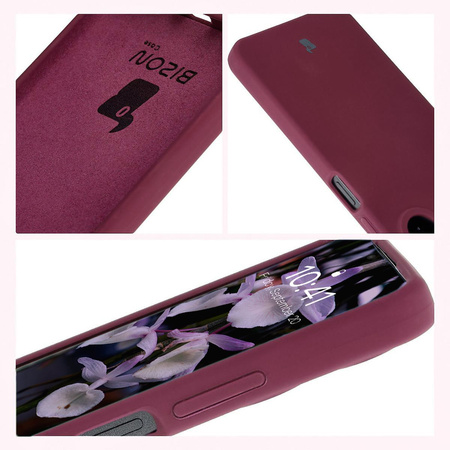 Silikonowe etui Bizon Soft Case do Xiaomi Redmi 13C 4G / Xiaomi Redmi 13C 5G / Xiaomi Poco C65, ciemnofioletowe