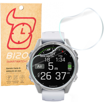 Folia hydrożelowa na ekran Bizon Glass Watch Hydrogel Duo do Garmin Fenix 8 AMOLED 43 mm, 2 sztuki