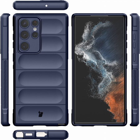 Pancerne etui Bizon Case Tur do Galaxy S22 Ultra, granatowe