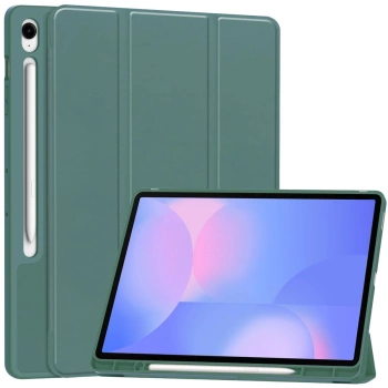 Etui z klapką Bizon Case Tab Lizard do Galaxy Tab S10 FE Plus, ciemnozielone