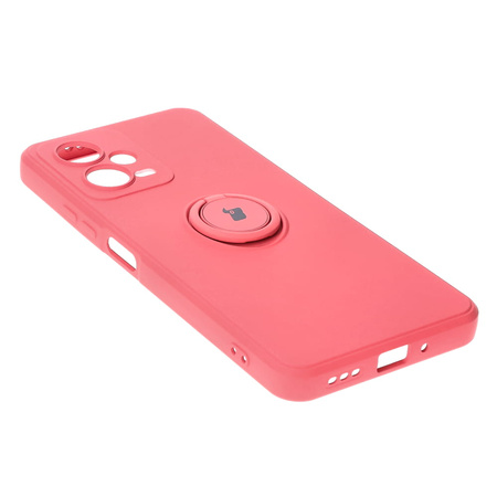 Etui Bizon Case Silicone Ring Sq do Xiaomi Redmi Note 12 5G/Poco X5, brudny róż