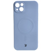 Etui silikonowe z pierścieniem magnetycznym Bizon Case Silicone Magnetic do iPhone 14 Plus, szare