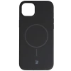 Silikonowe etui z pierścieniem magnetycznym Bizon Soft Case Magnetic do iPhone 15 Plus/14 Plus, czarne