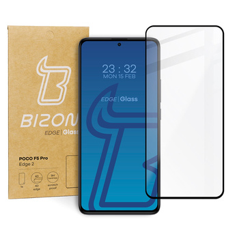 Szkło hartowane Bizon Glass Edge 2 do POCO F5 Pro, czarne