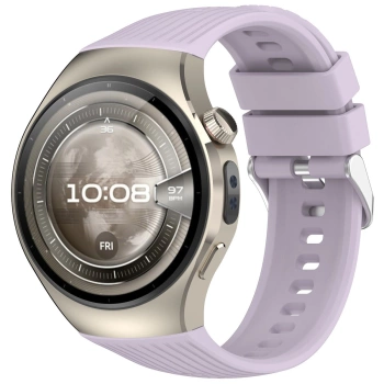 Silikonowy pasek Bizon Strap Watch Silicone T do Huawei Watch 5 46 mm, fioletowy