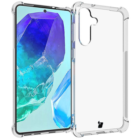 Etui + 2x szkło + obiektyw Bizon Case Clear Pack do Galaxy M55 5G, przezroczyste