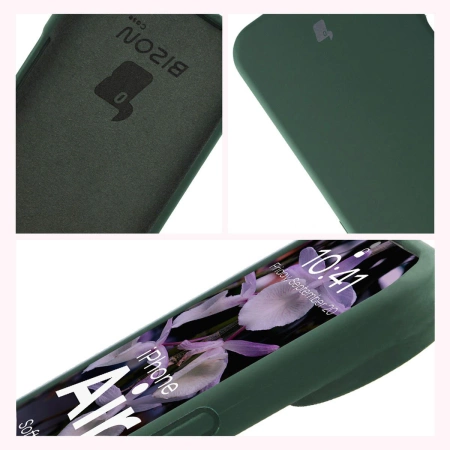 Silikonowe etui Bizon Soft Case do iPhone Air, ciemnozielone