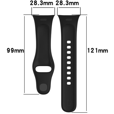 Pasek Bizon Strap Watch Dots do Xiaomi Redmi Watch 3, czarny