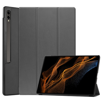 Etui Bizon Case Tab Croc do Galaxy Tab S10 Ultra / S9 Ultra, szare