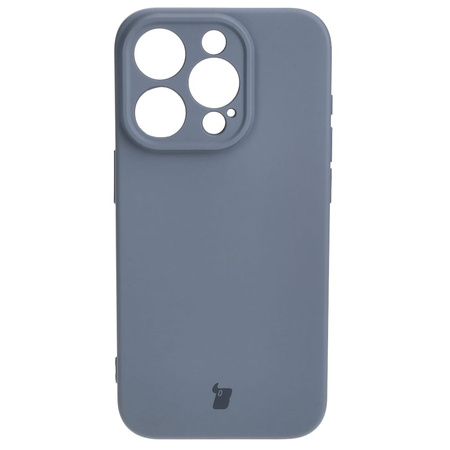 Etui Bizon Case Silicone do iPhone 15 Pro, szare