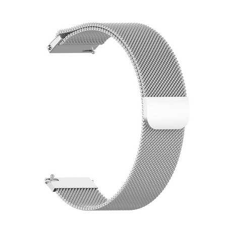 Pasek ze stali nierdzewnej do smartwatcha, Bizon Strap Watch Chain, Quick Release 18 mm, srebrny