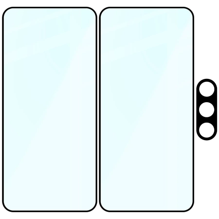 2x Szkło + szybka na aparat Bizon Edge Pack do Galaxy S25 FE