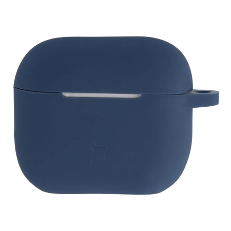 Silikonowe etui z karabińczykiem Bizon Case Headphone Silicone do AirPods 3, granatowe