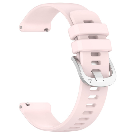 Pasek silikonowy do smartwatcha, Bizon Strap Watch Silicone Pro T, Quick Release 20 mm, pudrowy róż