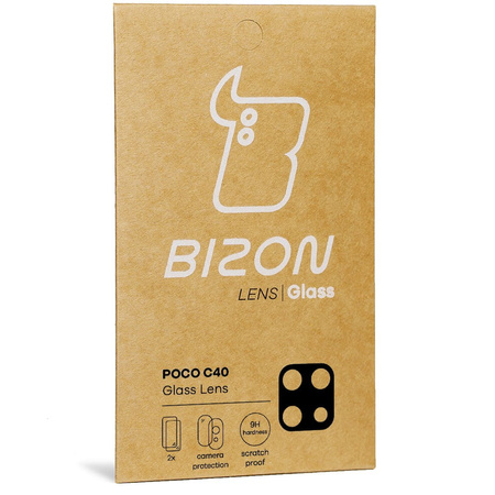 Szkło na aparat Bizon Glass Silk Lens dla Poco C40 / Redmi 10C, 2 sztuki